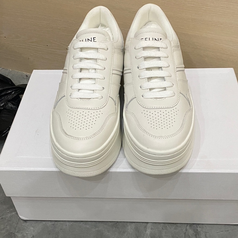 Celine Women's Cream Platform Sneakers - Picture 4 of 4